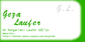 geza laufer business card